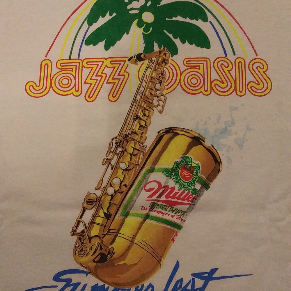 Miller Beer Jazz Oasis Vintage T-Shirt ( L)